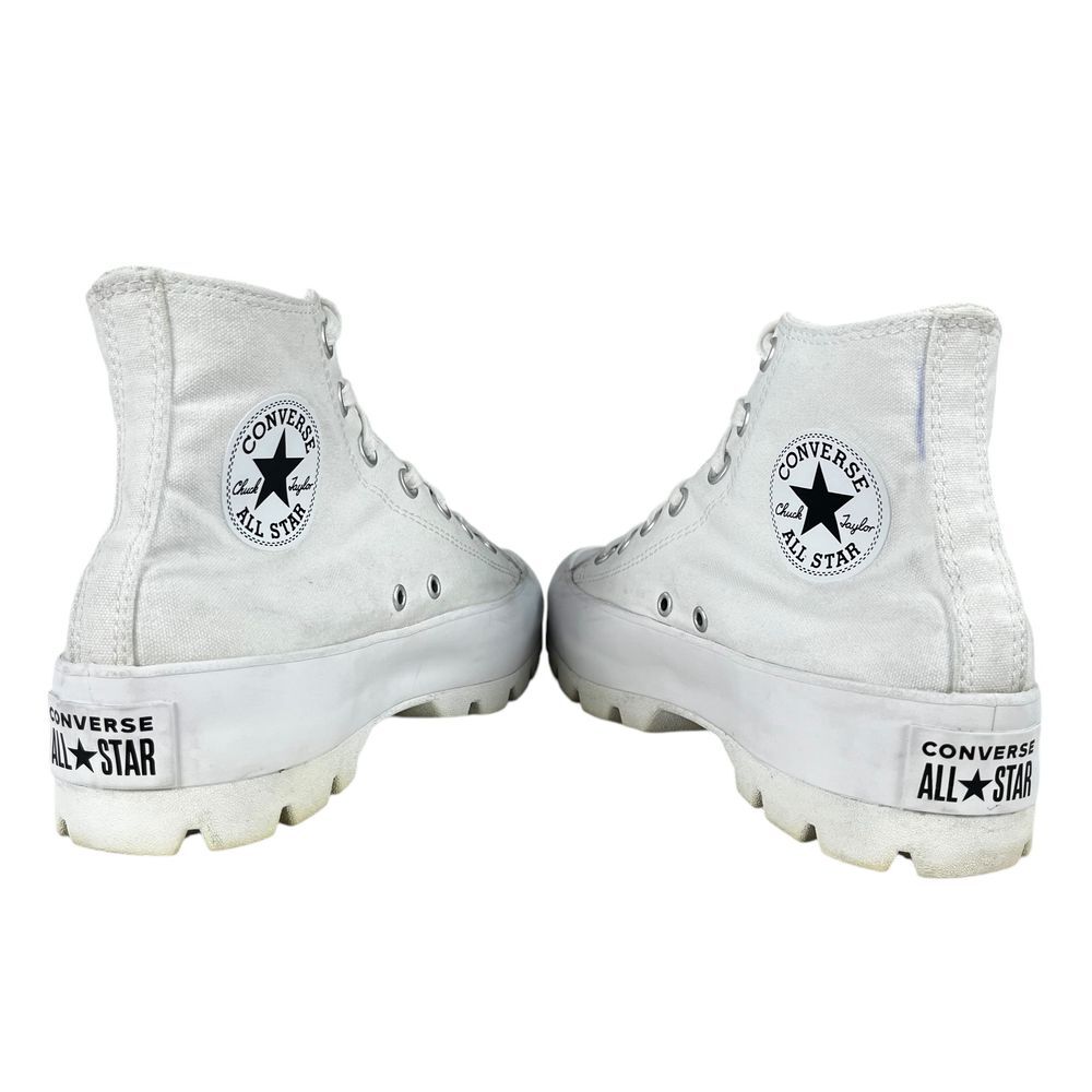 Converse Sneakers Womens 8 Chuck Taylor All Star Lugged Hi Platform White Shoes - Picture 10 of 12